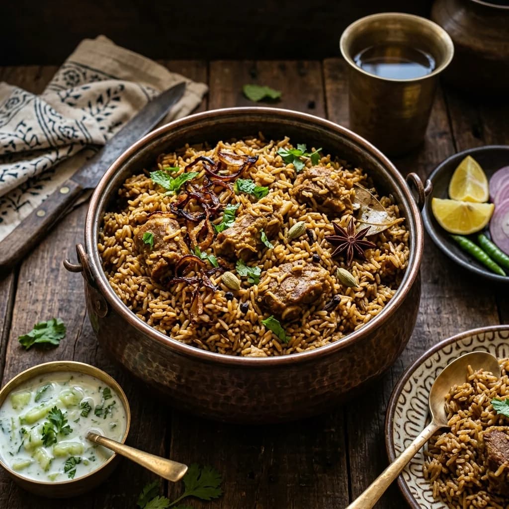 Wedding biryani spread