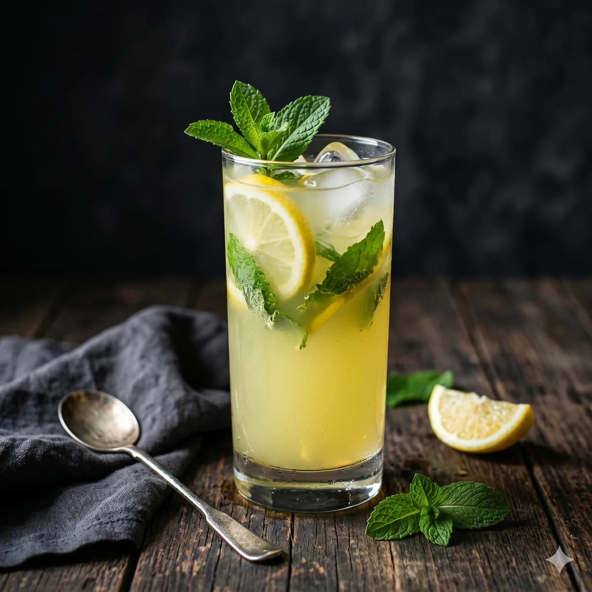 Lemon Juice with Fresh Mint